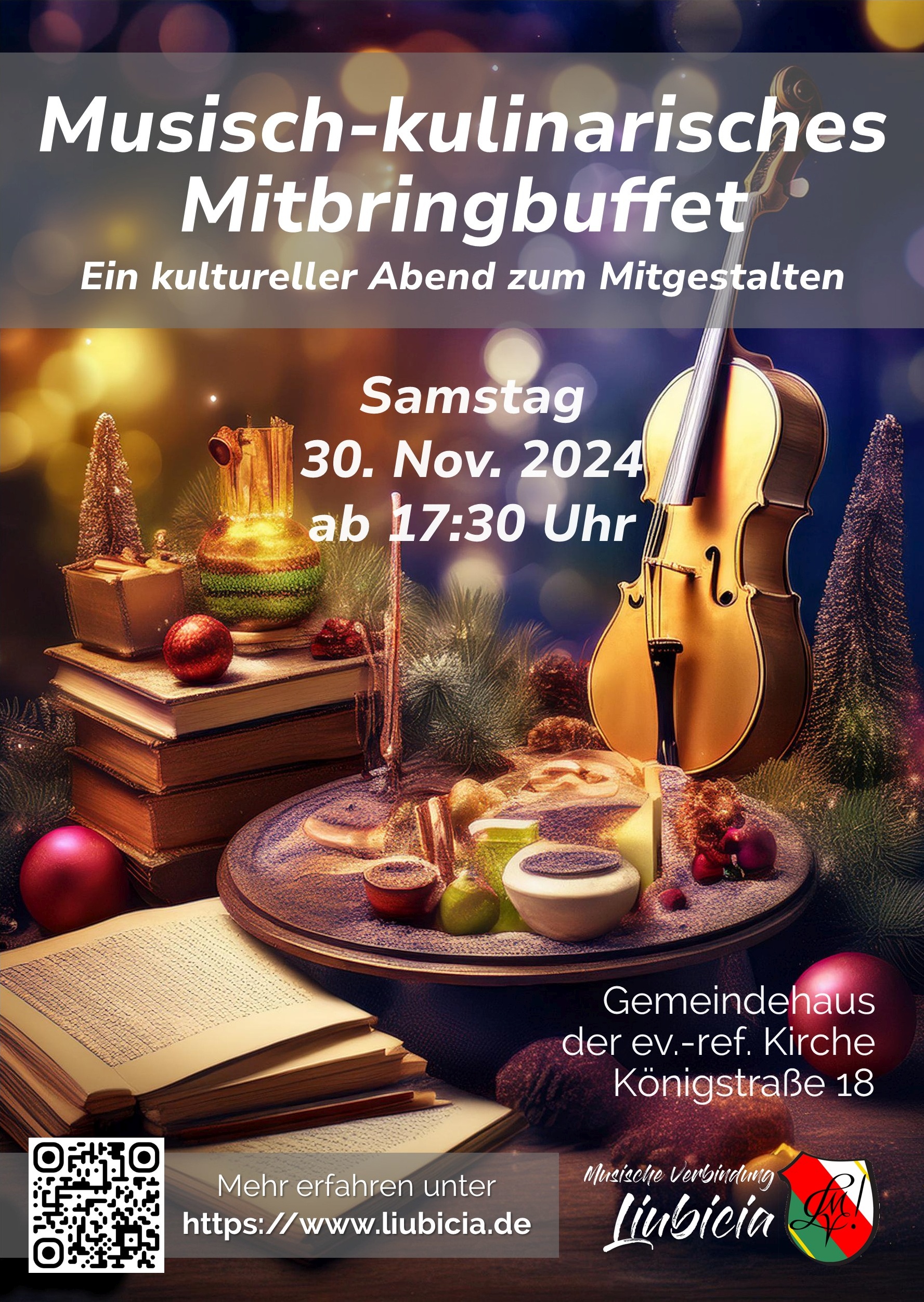 Plakat musisches Mitbringbuffet